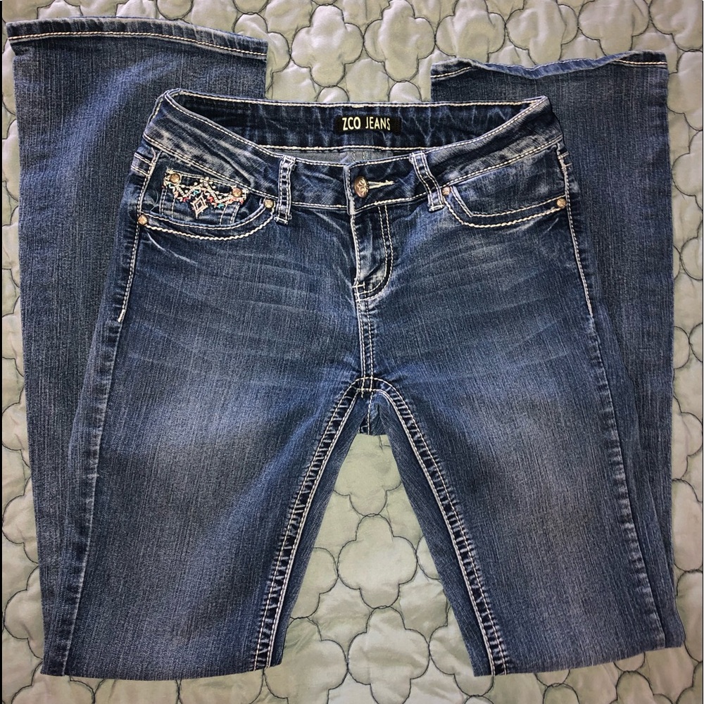 ✌️Last $$💧 Size 5 Embroidered Pocket ZCO Jeans